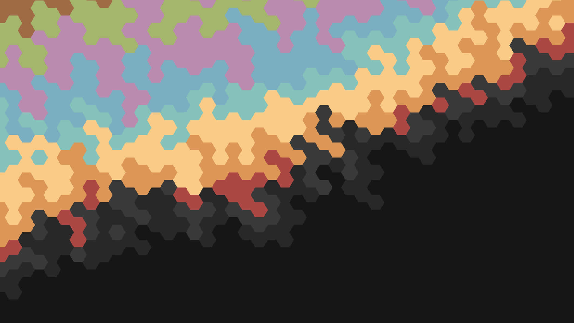 Pixelated Background With Colorful Pixelated Shapes Background