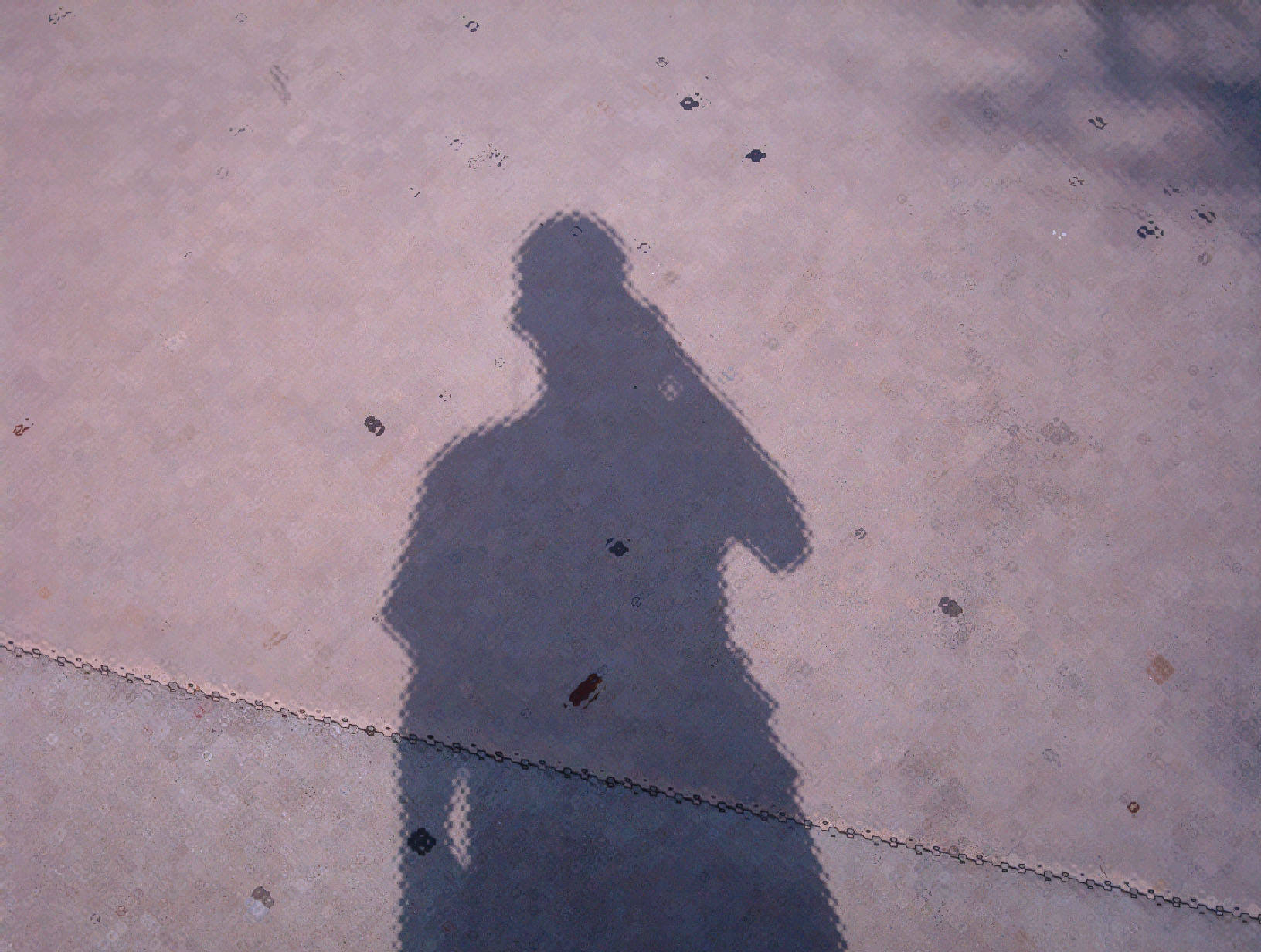 Pixelated Boy Shadow Selfie