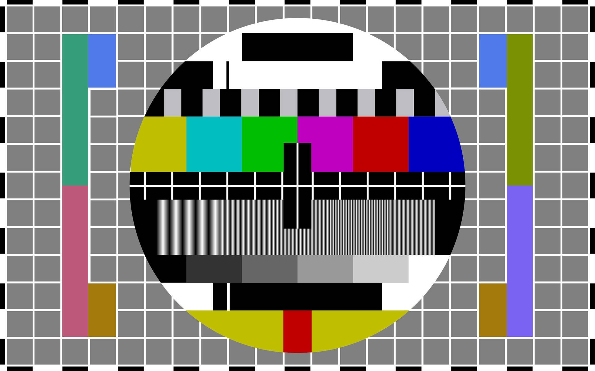 Pixelated Classic Tv Broadcast Test Background