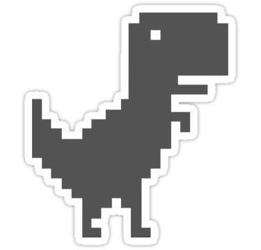 Pixelated Gray Aesthetic Dino