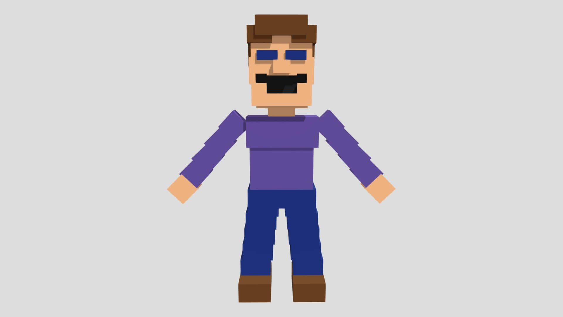 Pixelated Michael Afton Figure Background