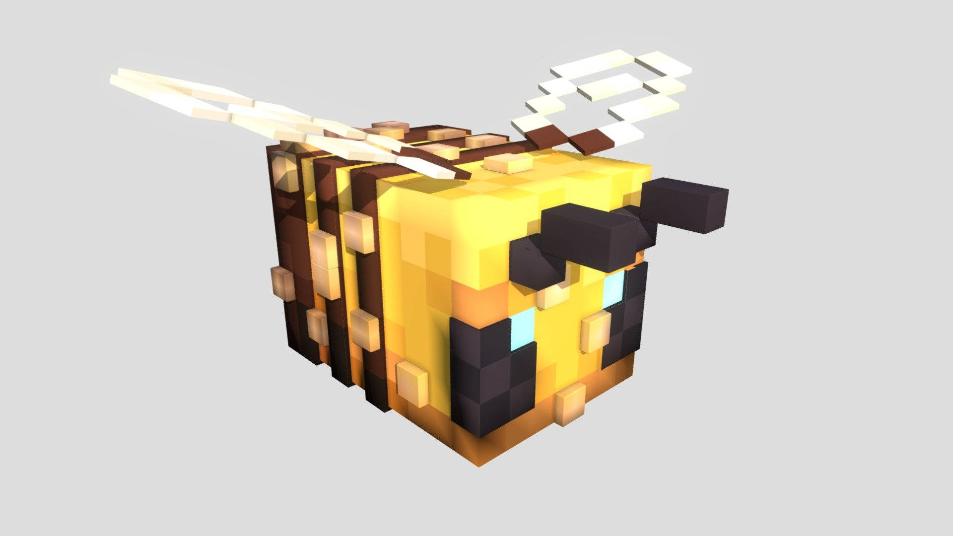 Pixelated Minecraft Bee Background