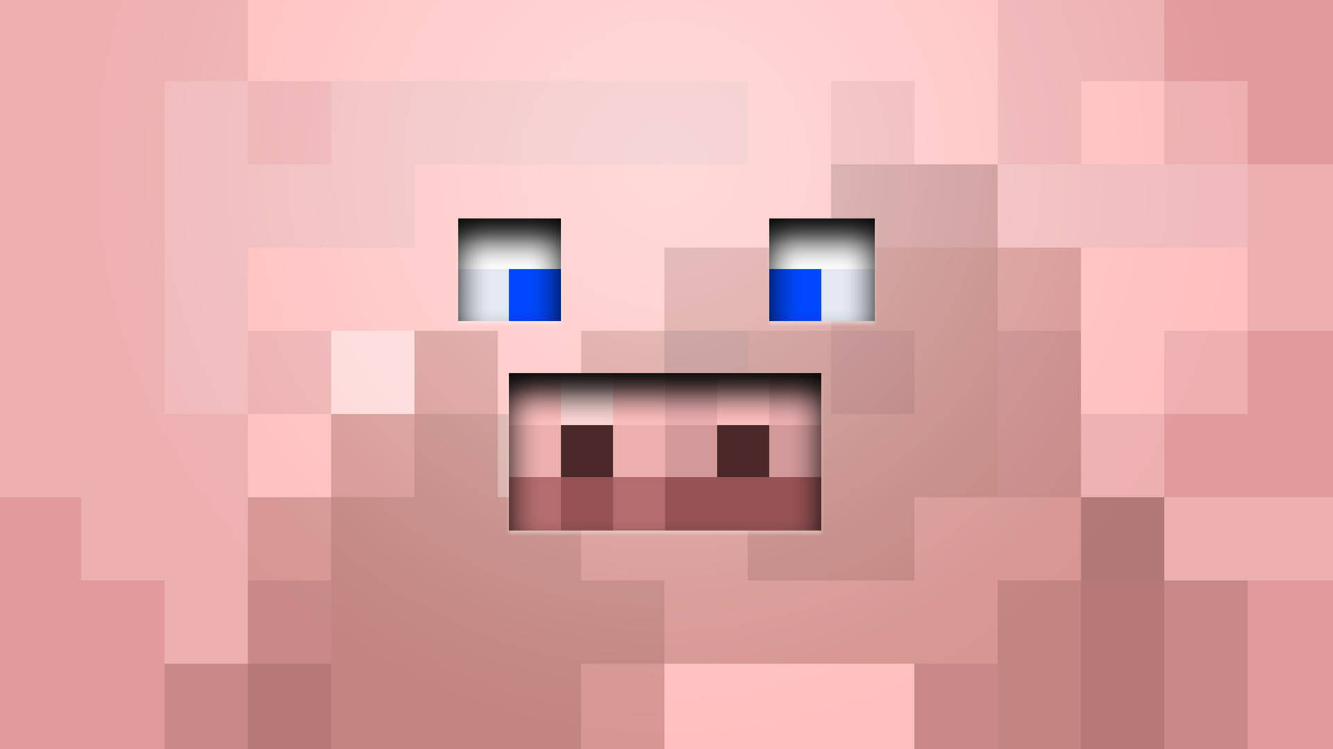 Pixelated Pig Minecraft Background