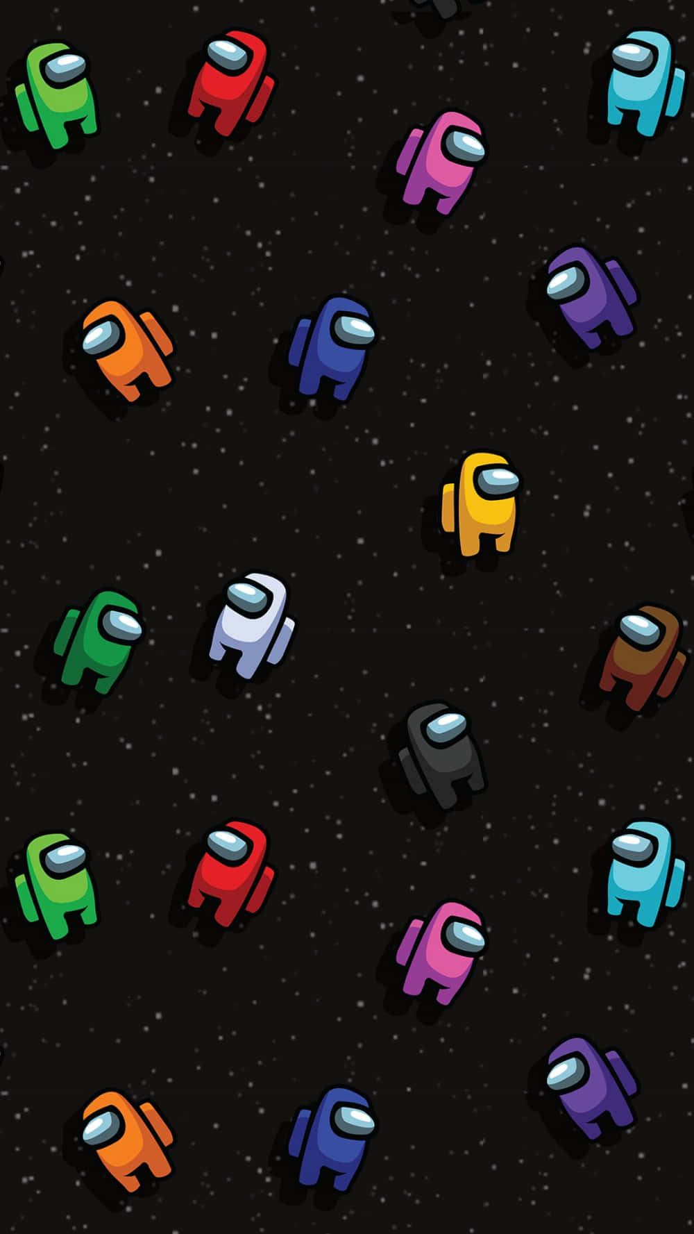 Pixelated Spaceships On A Black Background Background