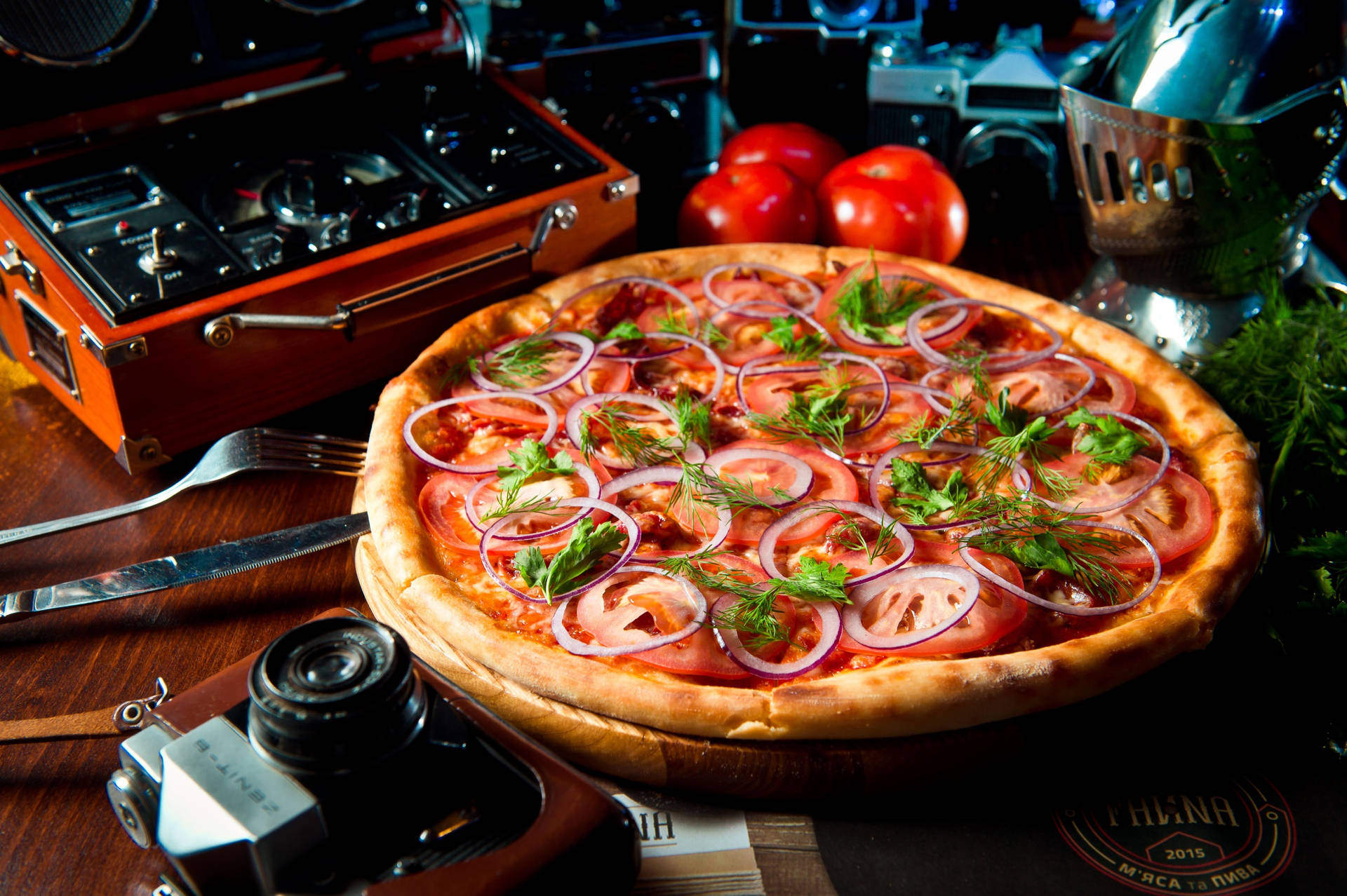Pizza Food Photography Background