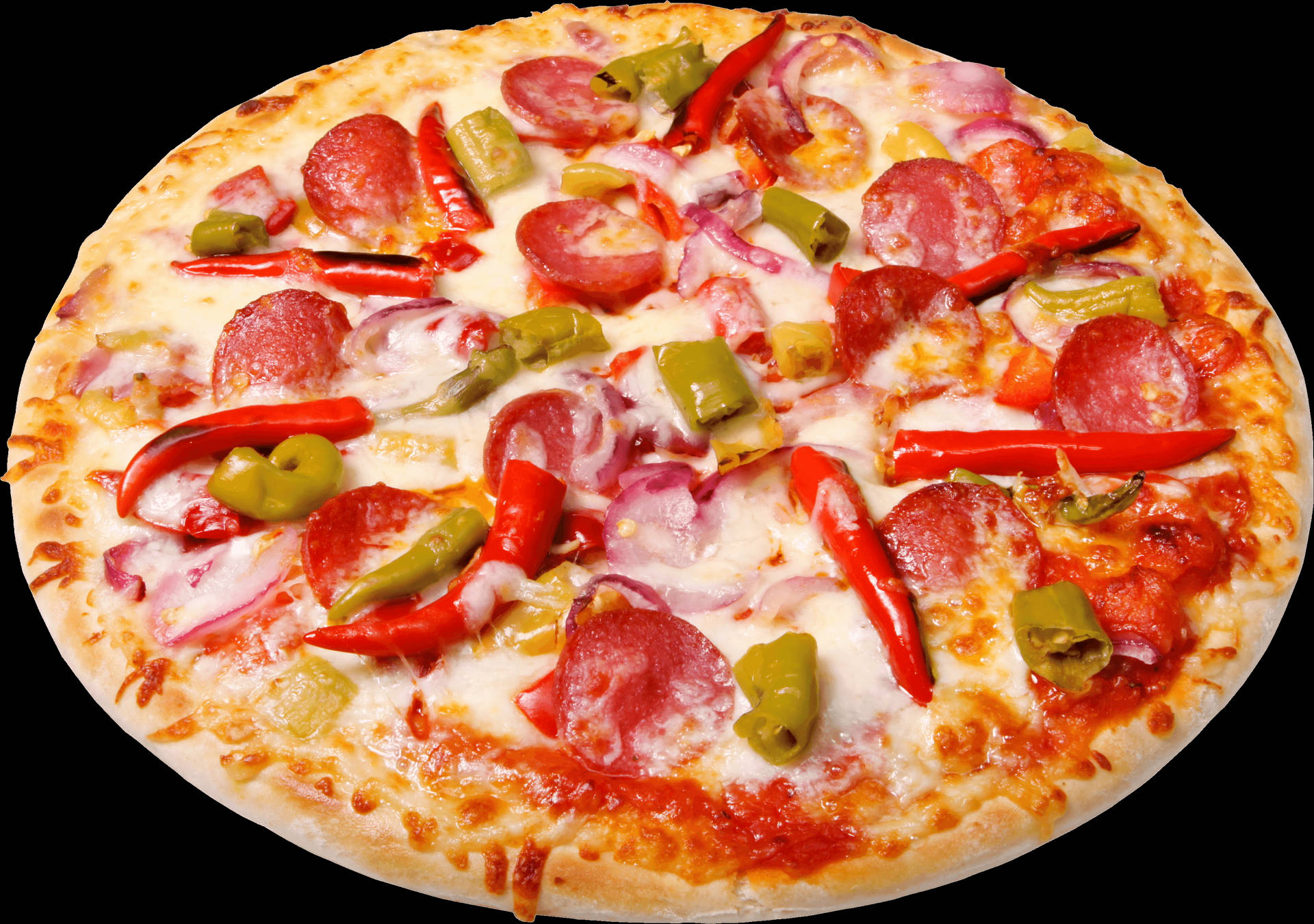 Pizza Hut Chili Peppers Pizza Background