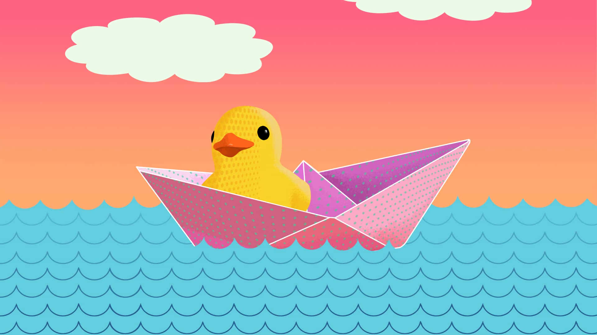 Placid Duck Cute Art Background