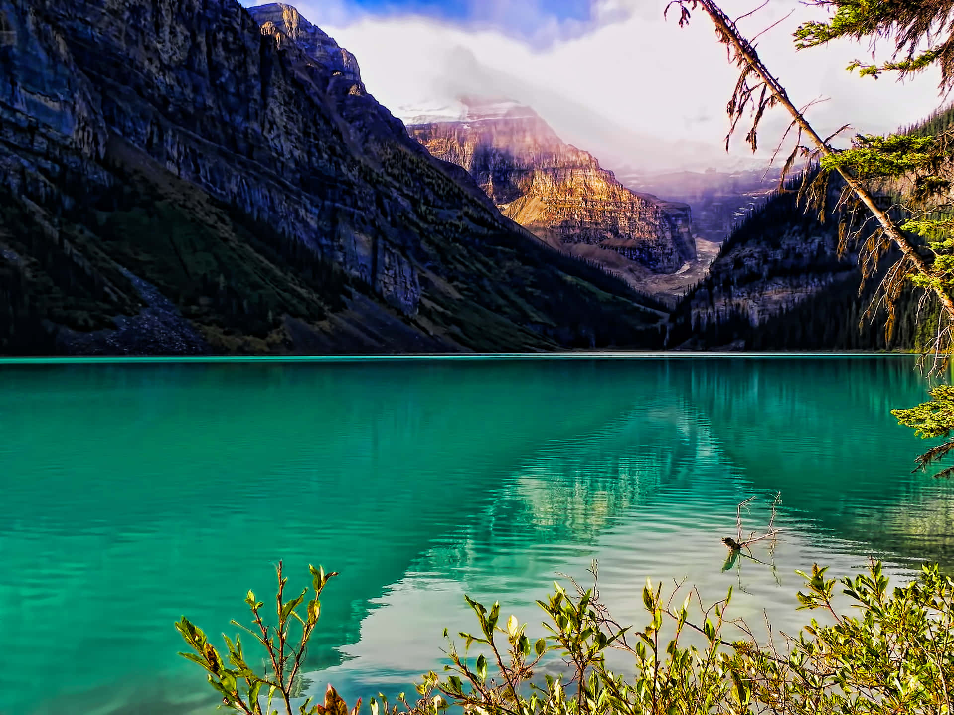 Placid Lake In Canada Background