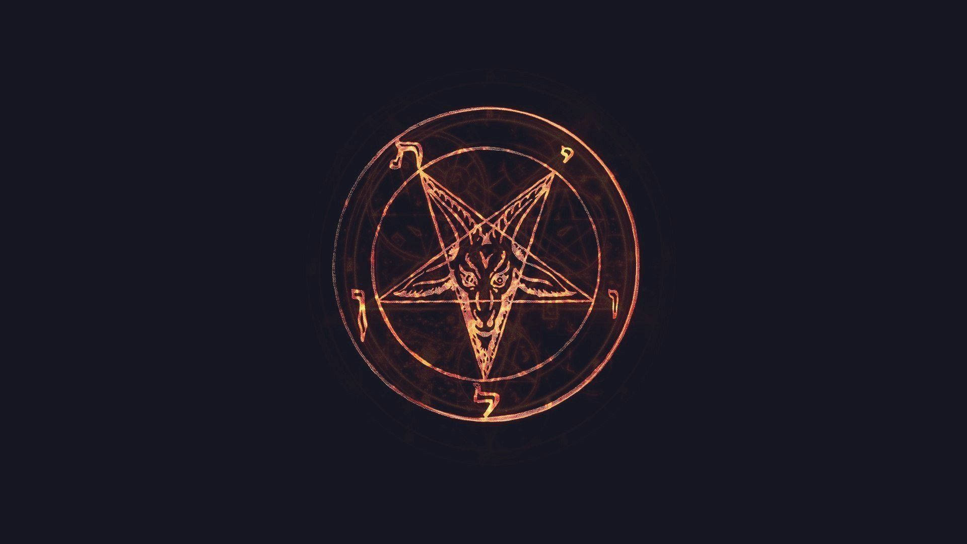 Plain Art Of Satanic Symbol Background