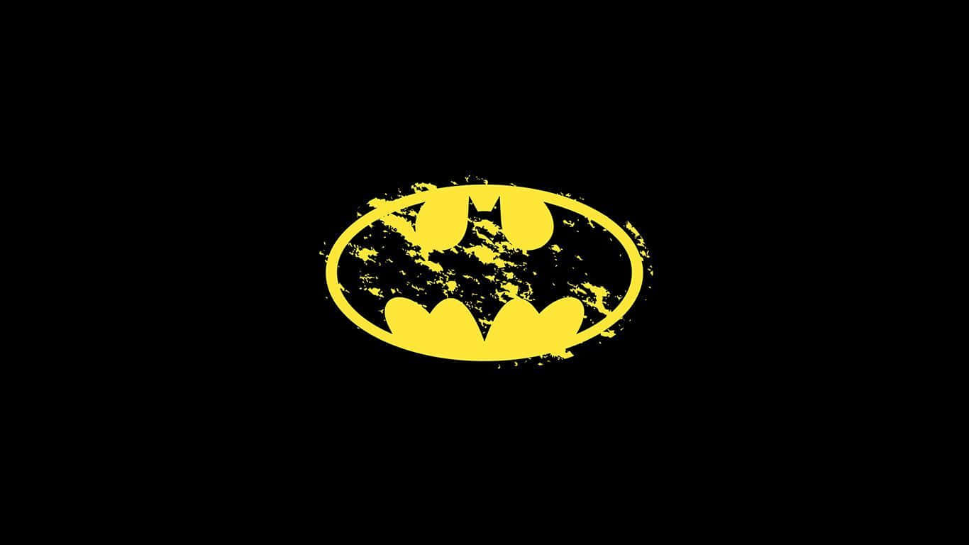 Plain Batman Laptop Black And Yellow Digital Art Background