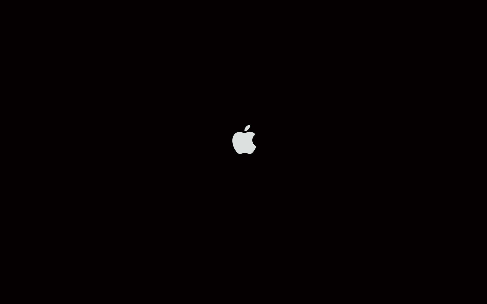 Plain Black And White Apple Logo Background