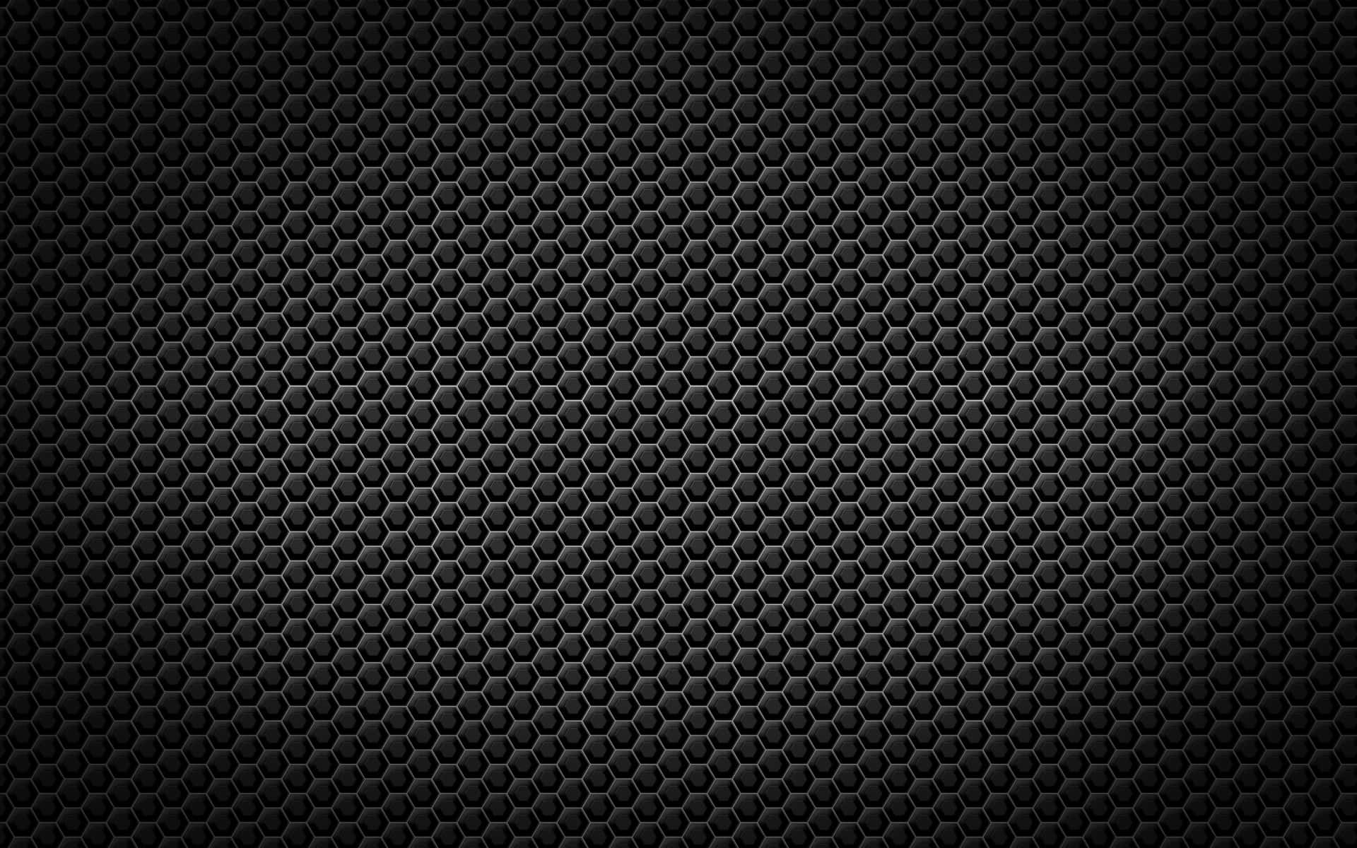 Plain Black Desktop With Hexagon Patterns Background