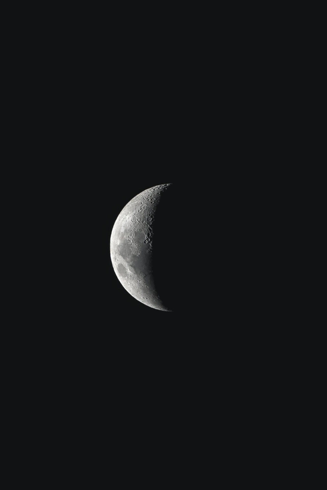 Plain Black Iphone Dark Moon Background