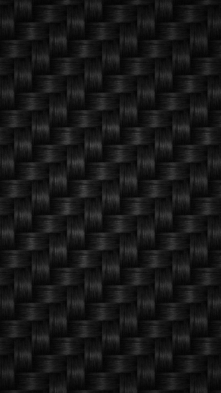 Plain Black Iphone Woven Fibers Background