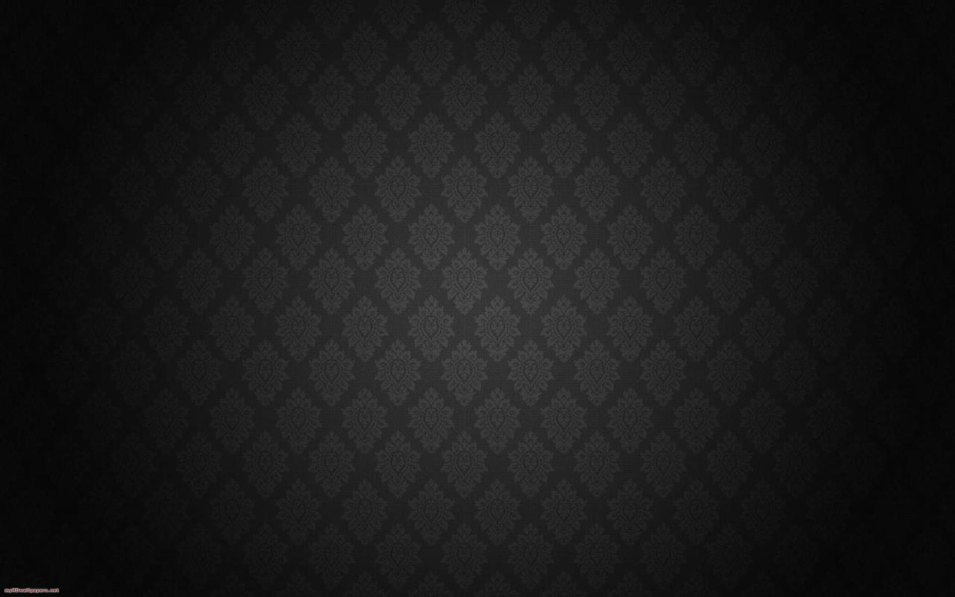 Plain Black With Grey Emblem Pattern Background