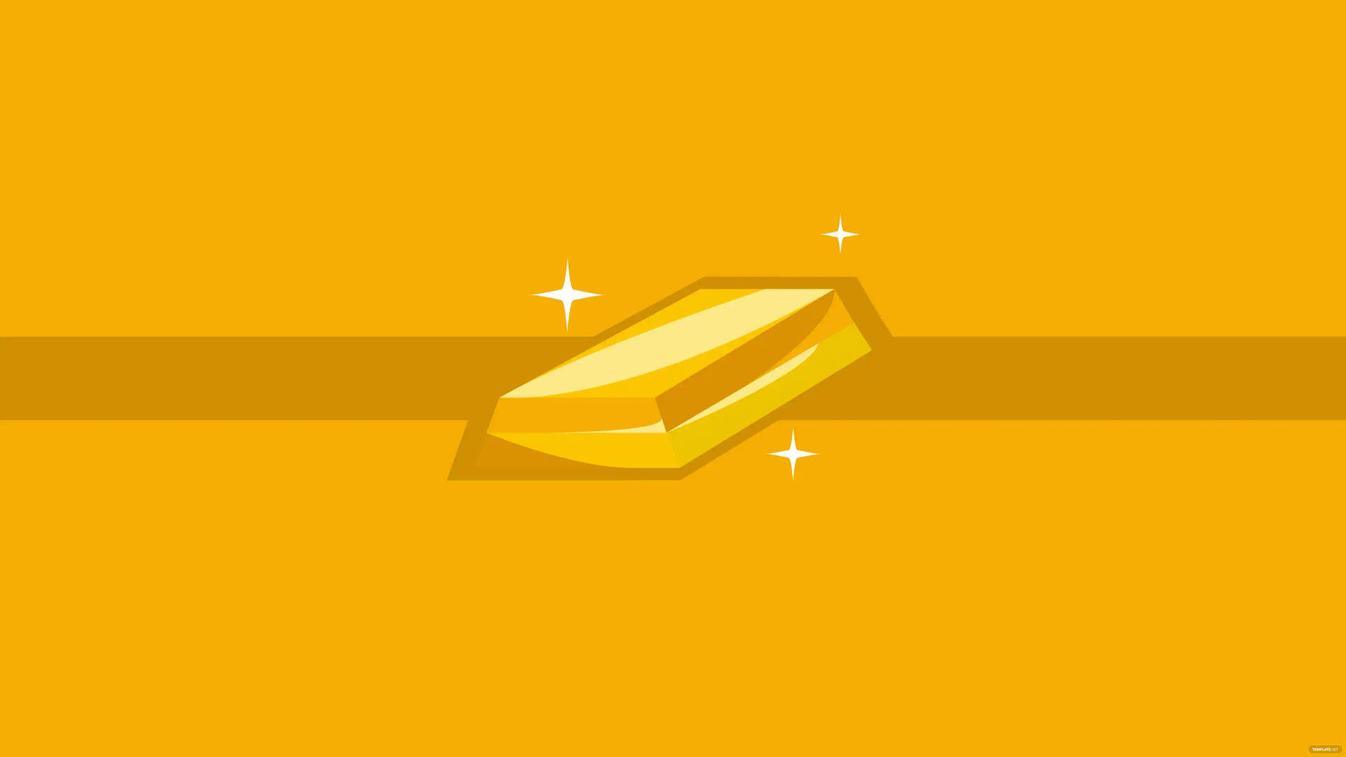 Plain Gold Bar In Dep Yellow Background