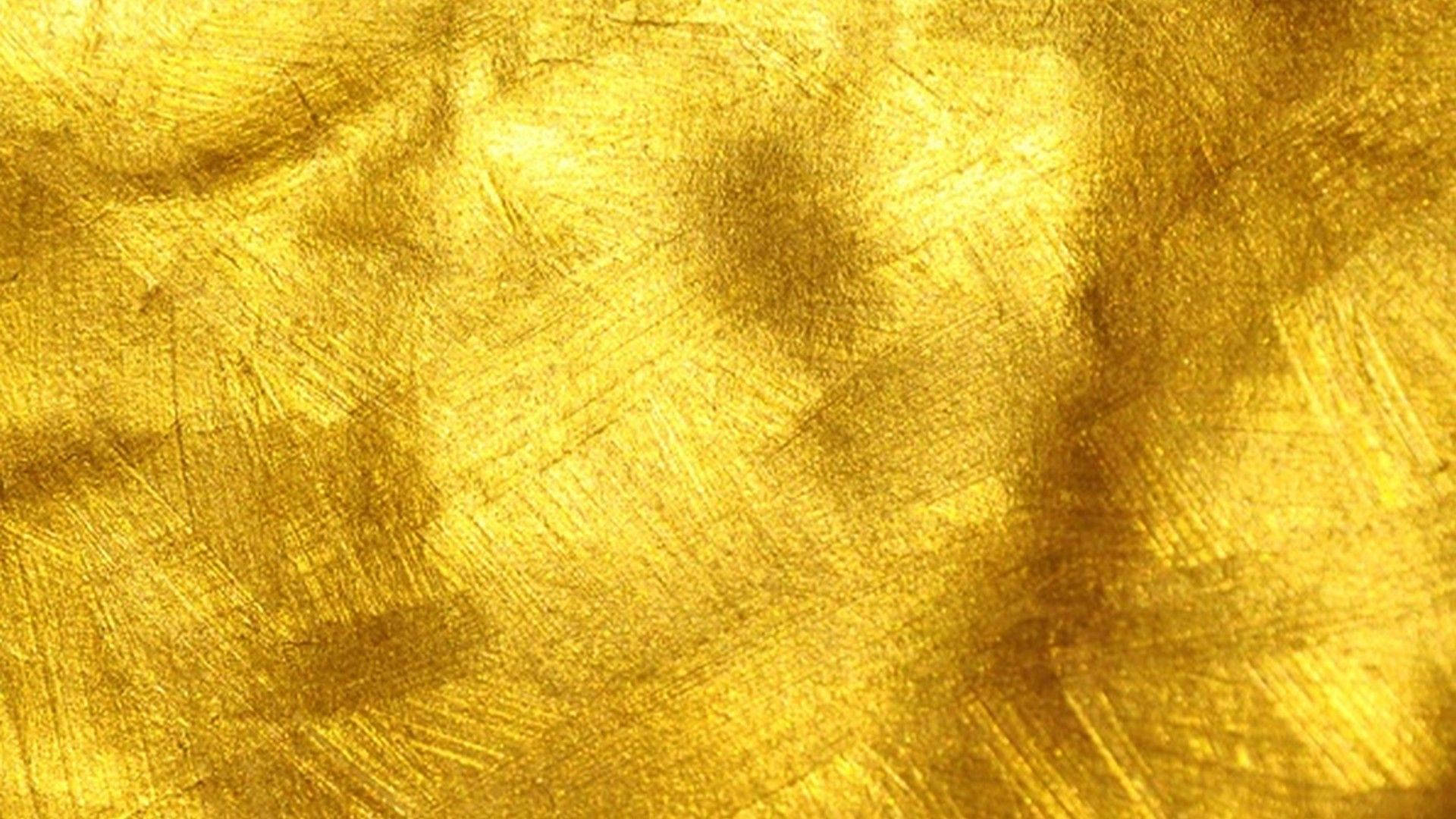 Plain Gold Painting With Brush Strokes