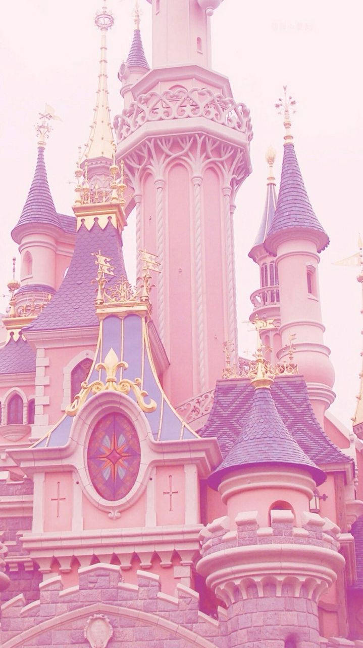 Plain Pink Castle Background
