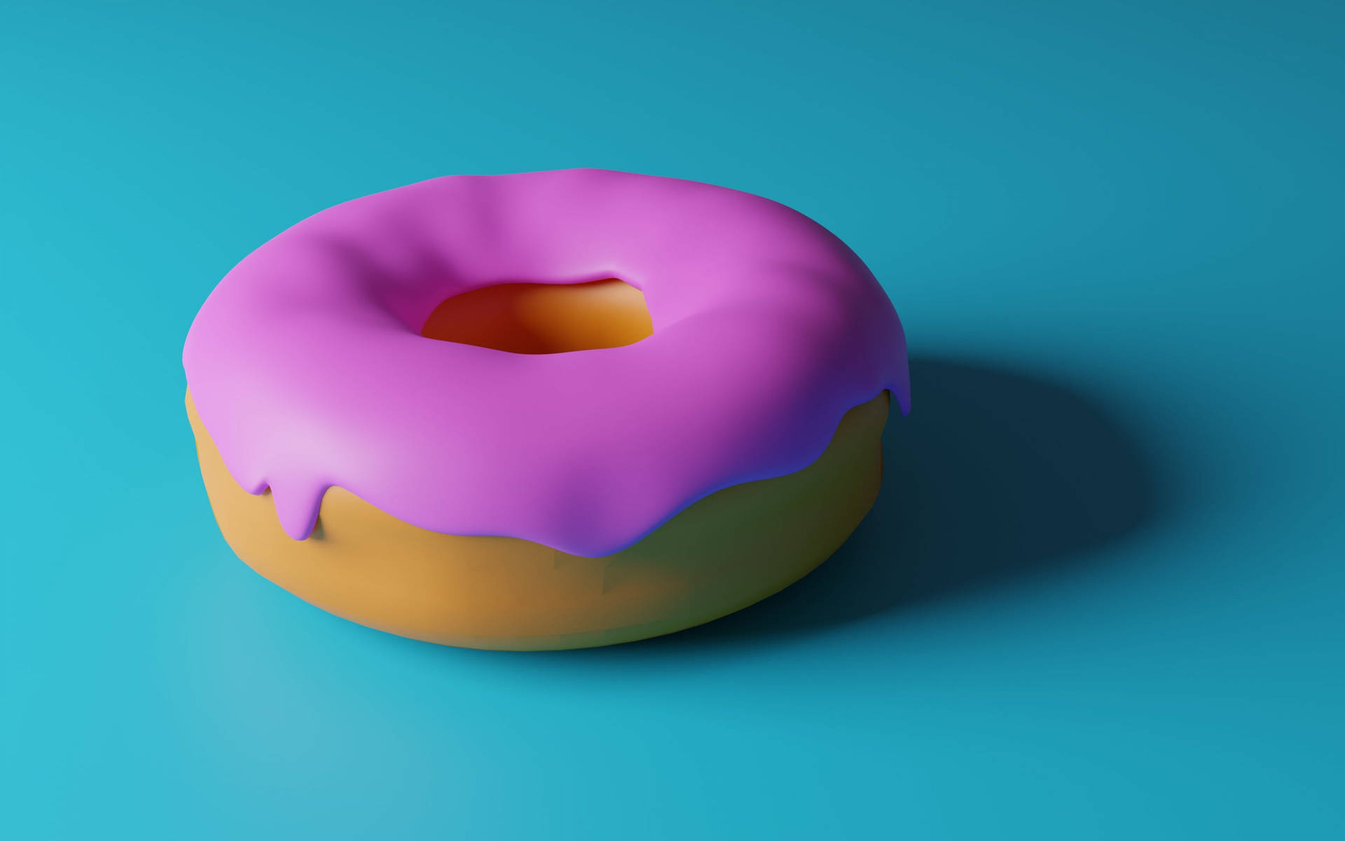 Plain Pink Donut Background