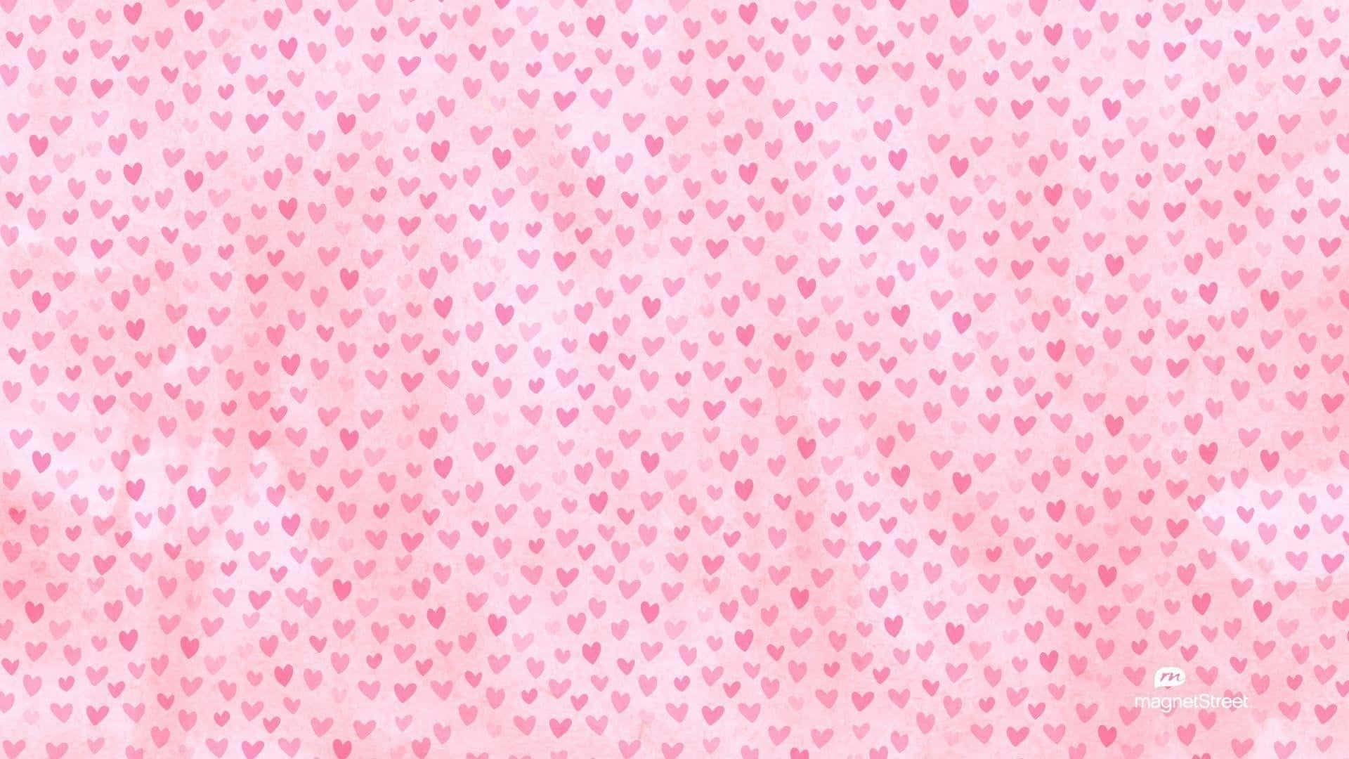 Plain Pink Hearts Desktop Background