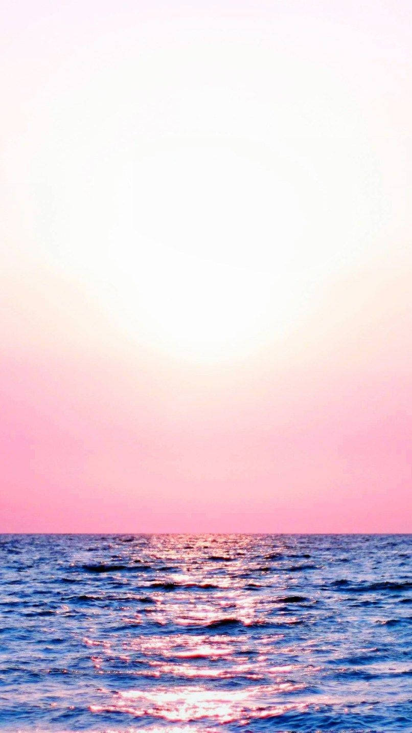 Plain Pink Sunset Background