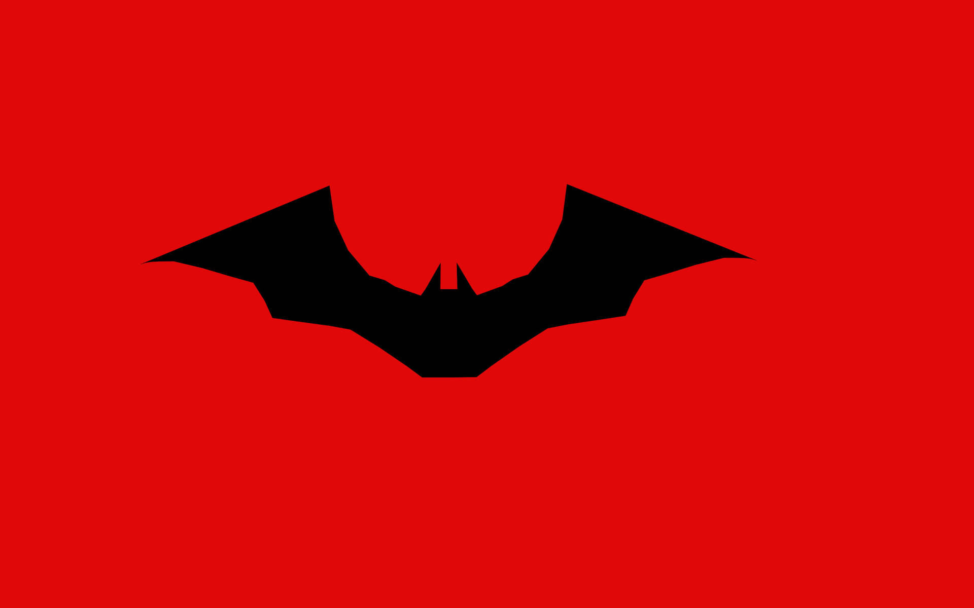 Plain Red Batman Logo For Phone Background