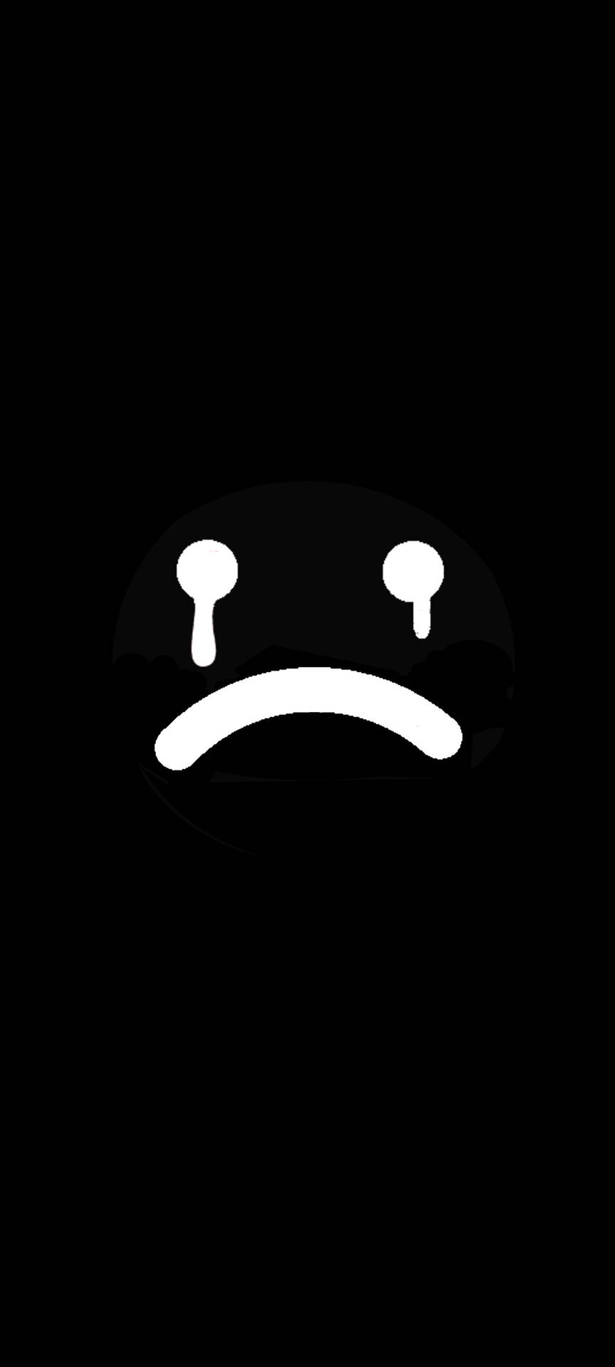 Plain Sad Boy Cartoon Emoji Art Background