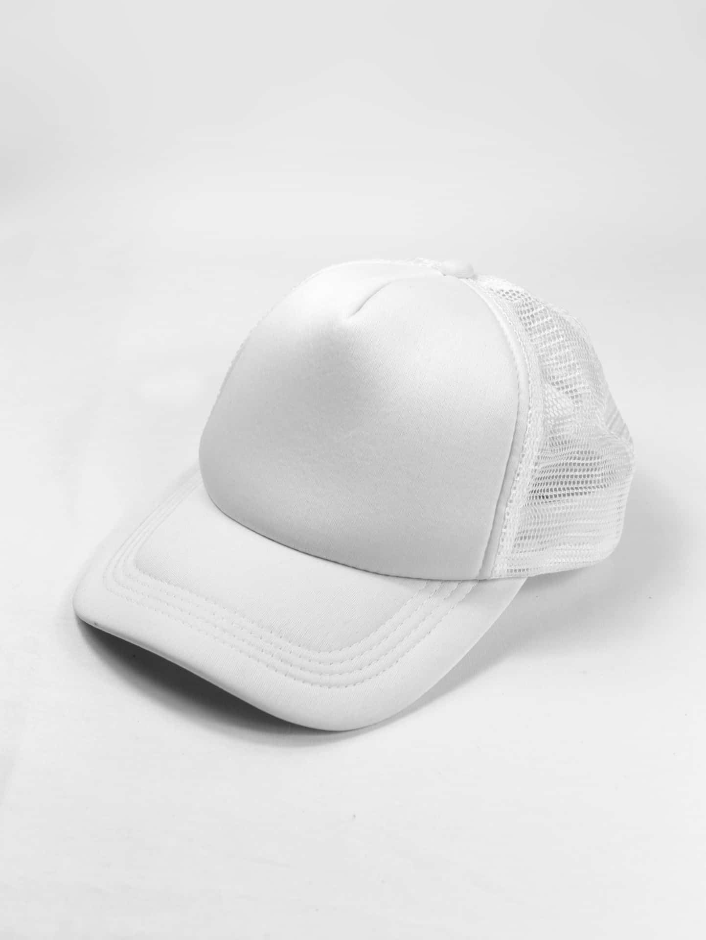 Plain White Baseball Cap Background