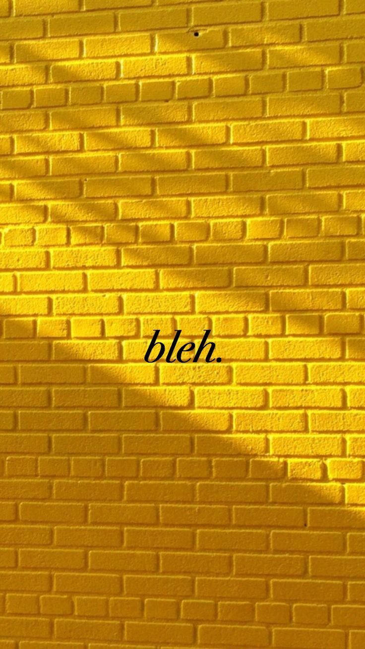 Plain Yellow Brick Wall Phone Background