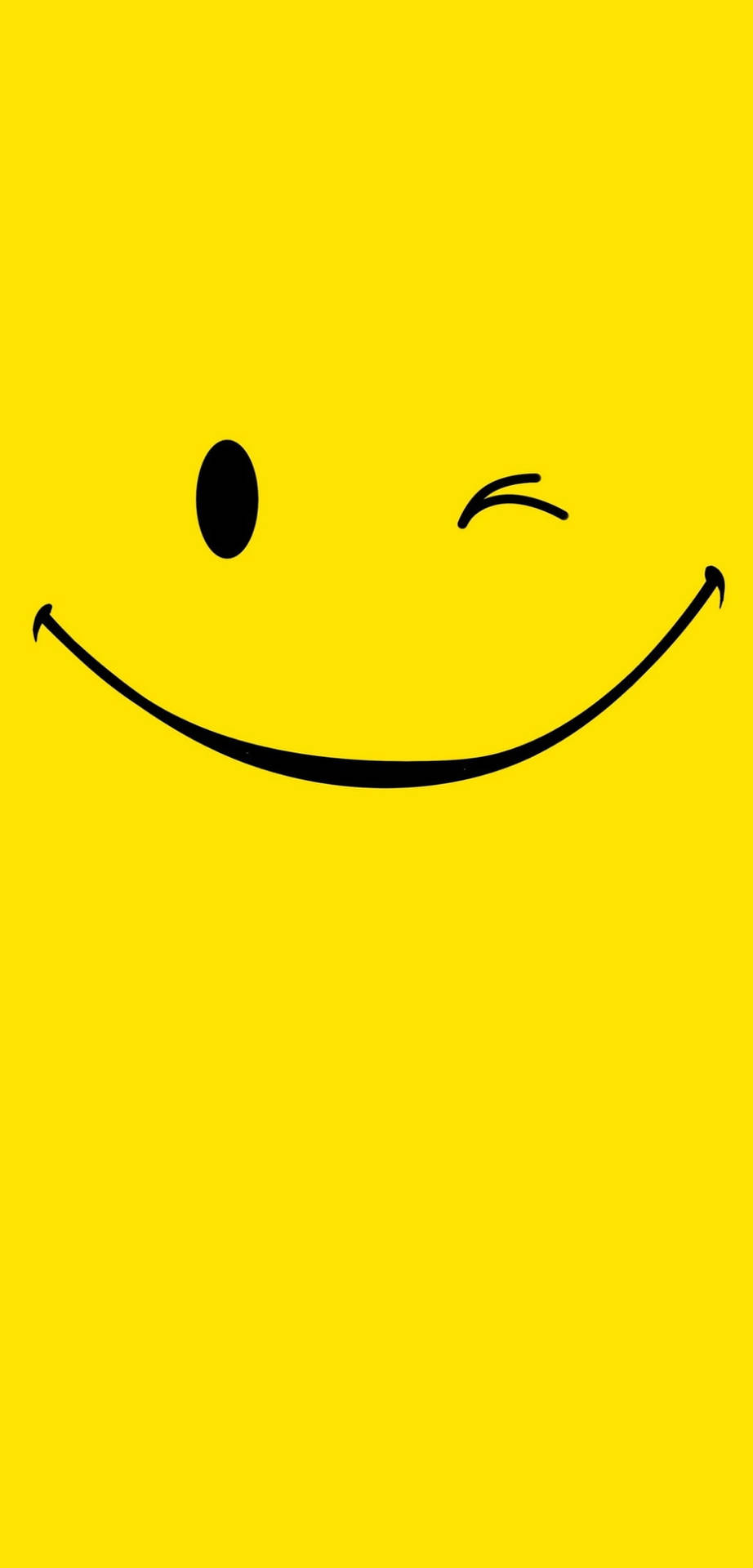 Plain Yellow Iphone Smiley Background