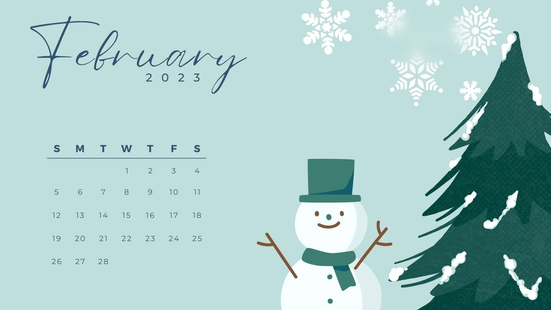 Plan Your February With This Calendar Background