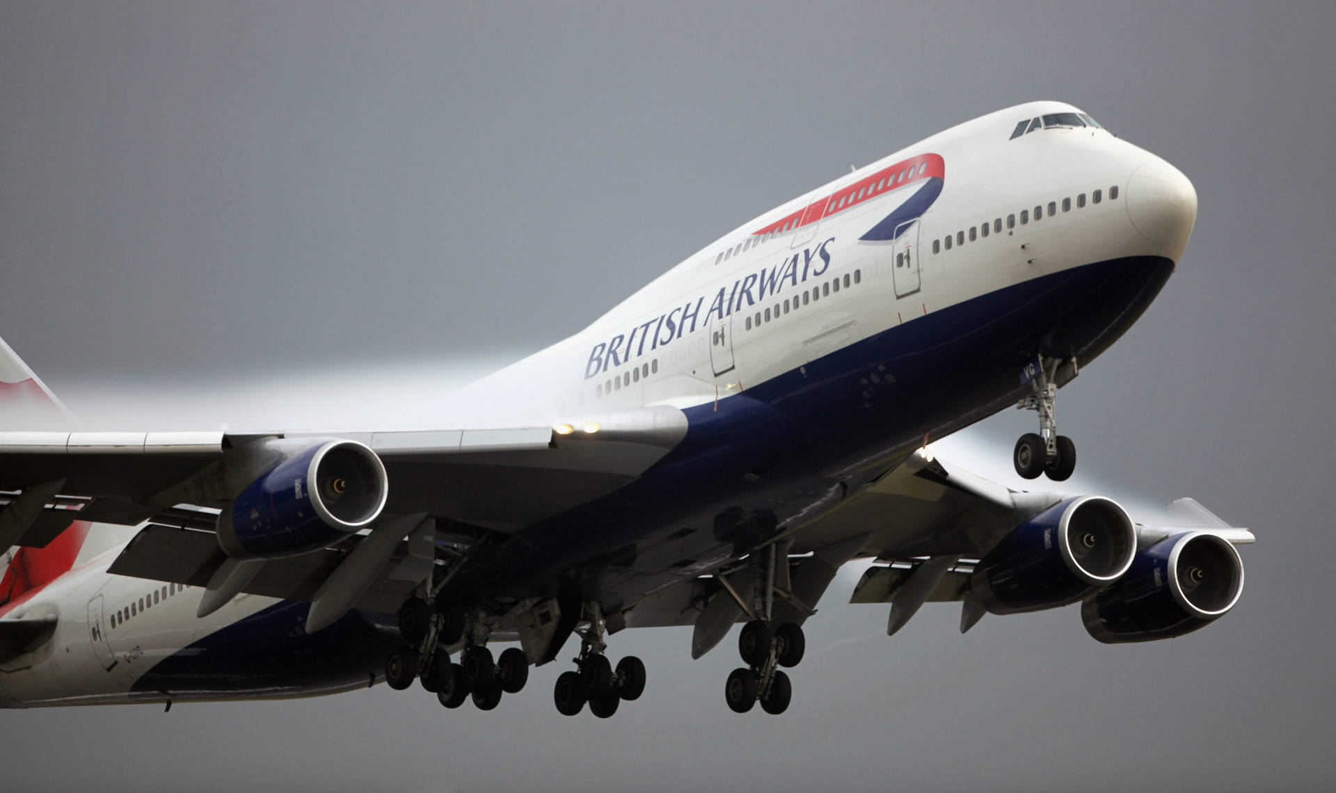 Plane From British Airways Midair Background