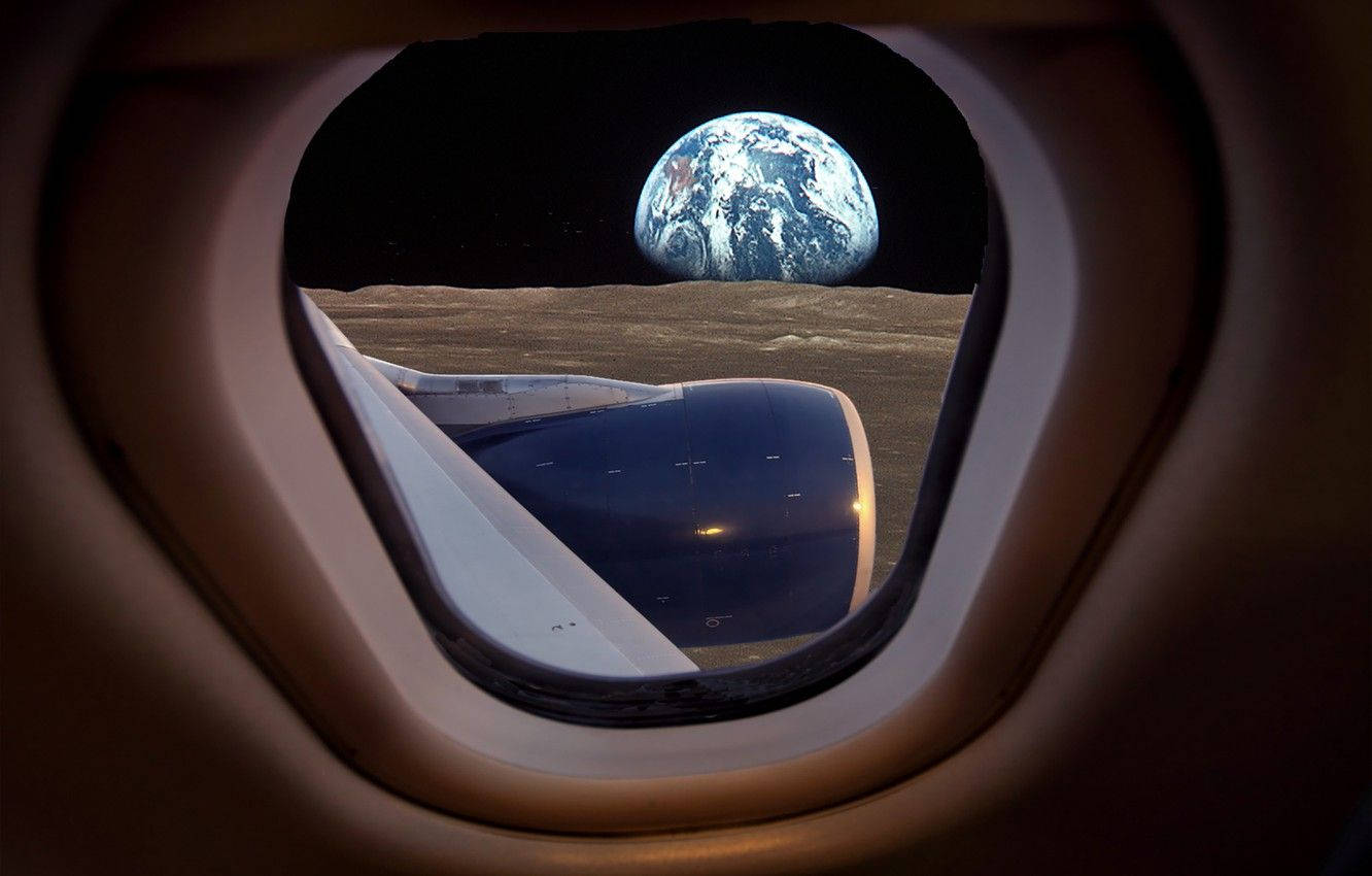 Plane Window View Of The Earth