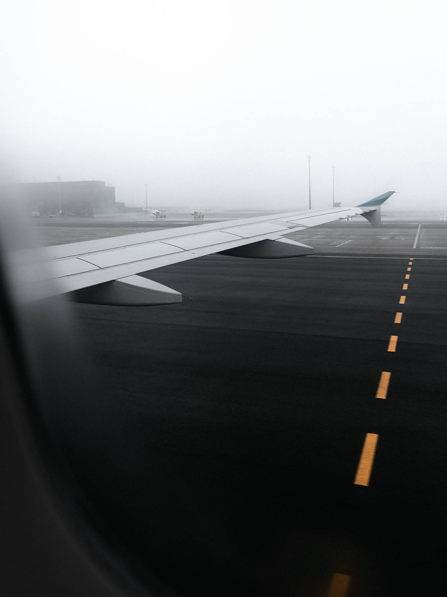 Plane Wing On The Runway