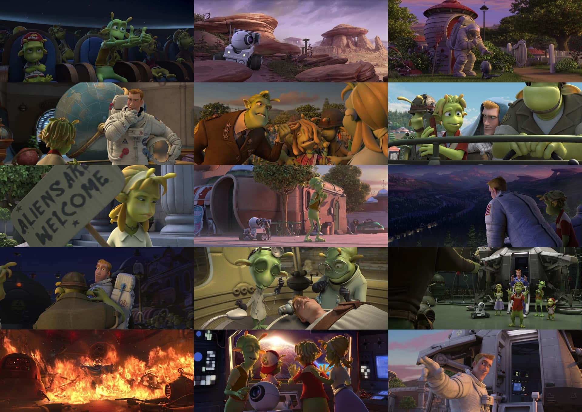 Planet 51 Collage Wallpaper Background