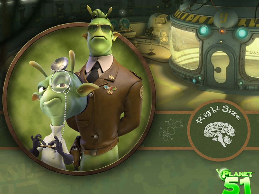 Planet 51 Professor Kipple And General Grawl Background