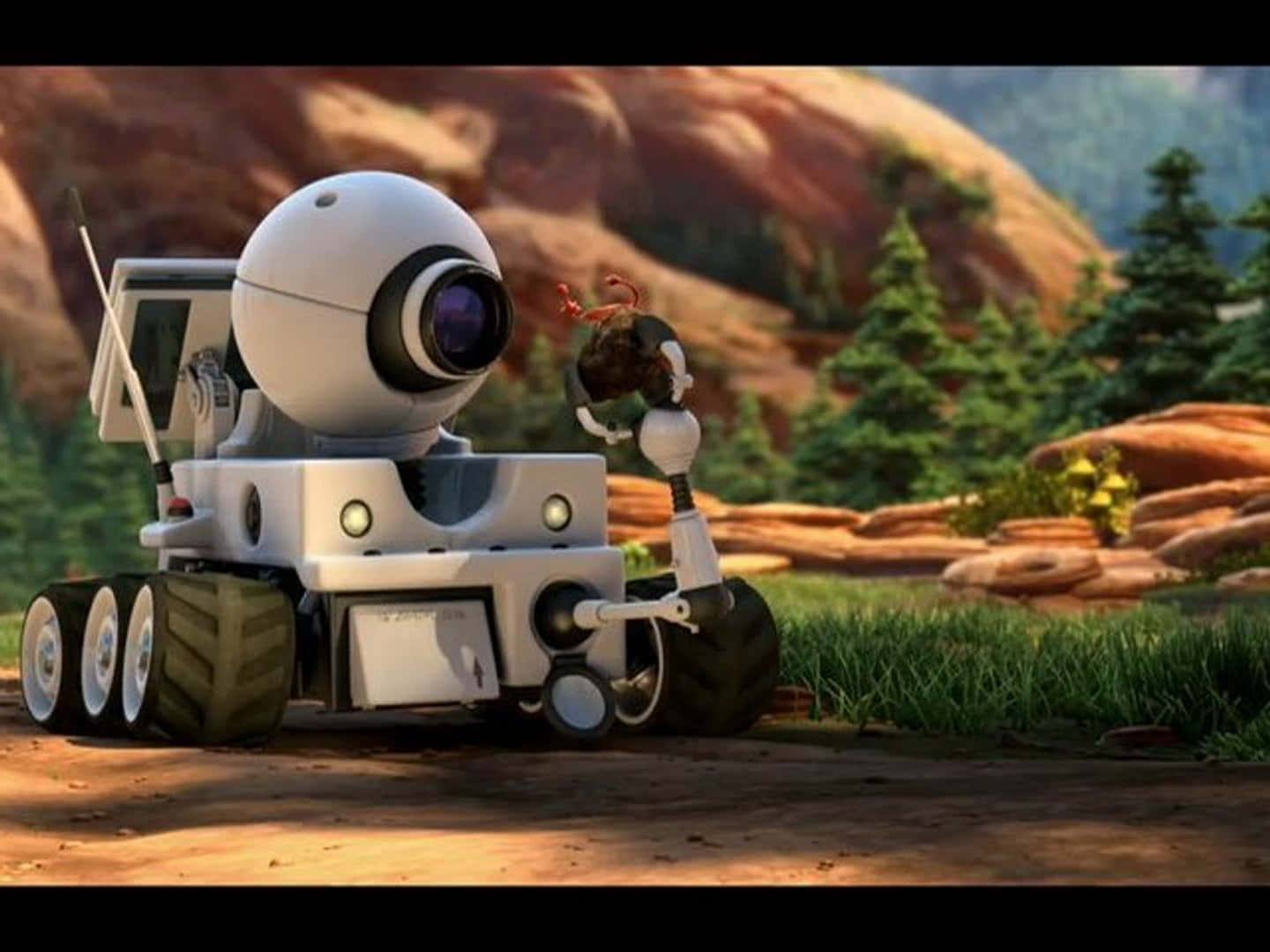 Planet 51 Rover In Road Background