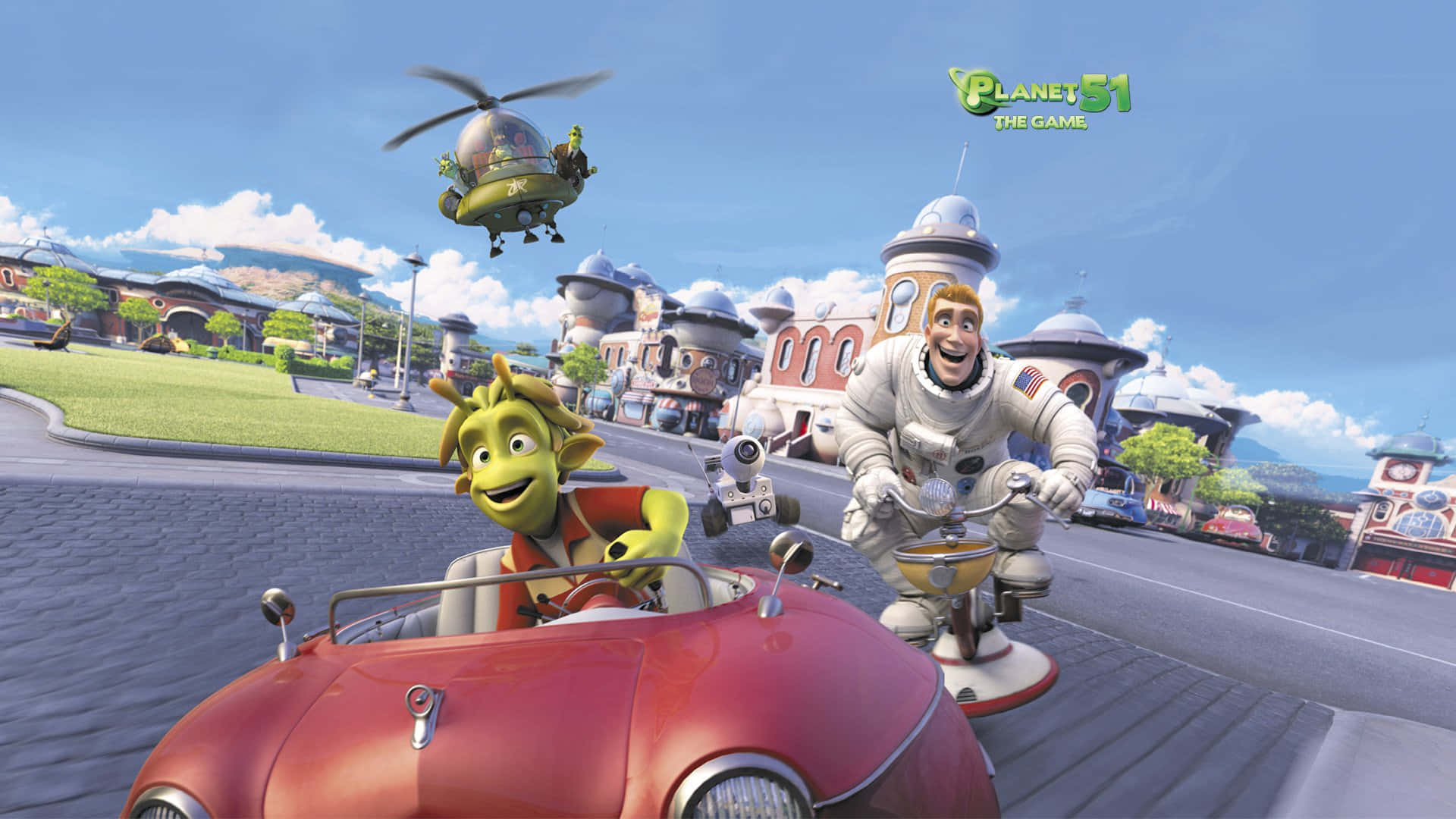 Planet 51 Street Racing Background