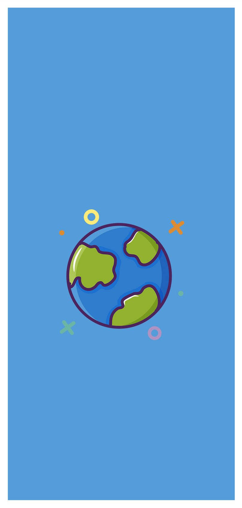 Planet Earth Cartoon Phone Background