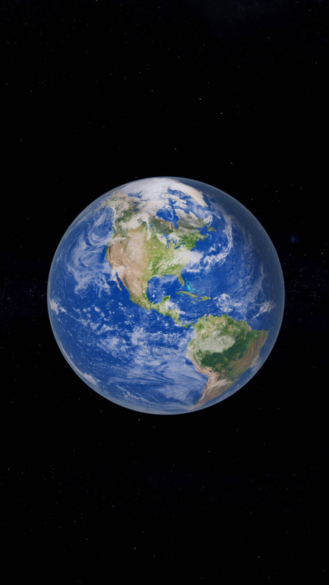 Planet Earth In The Outer Space Background