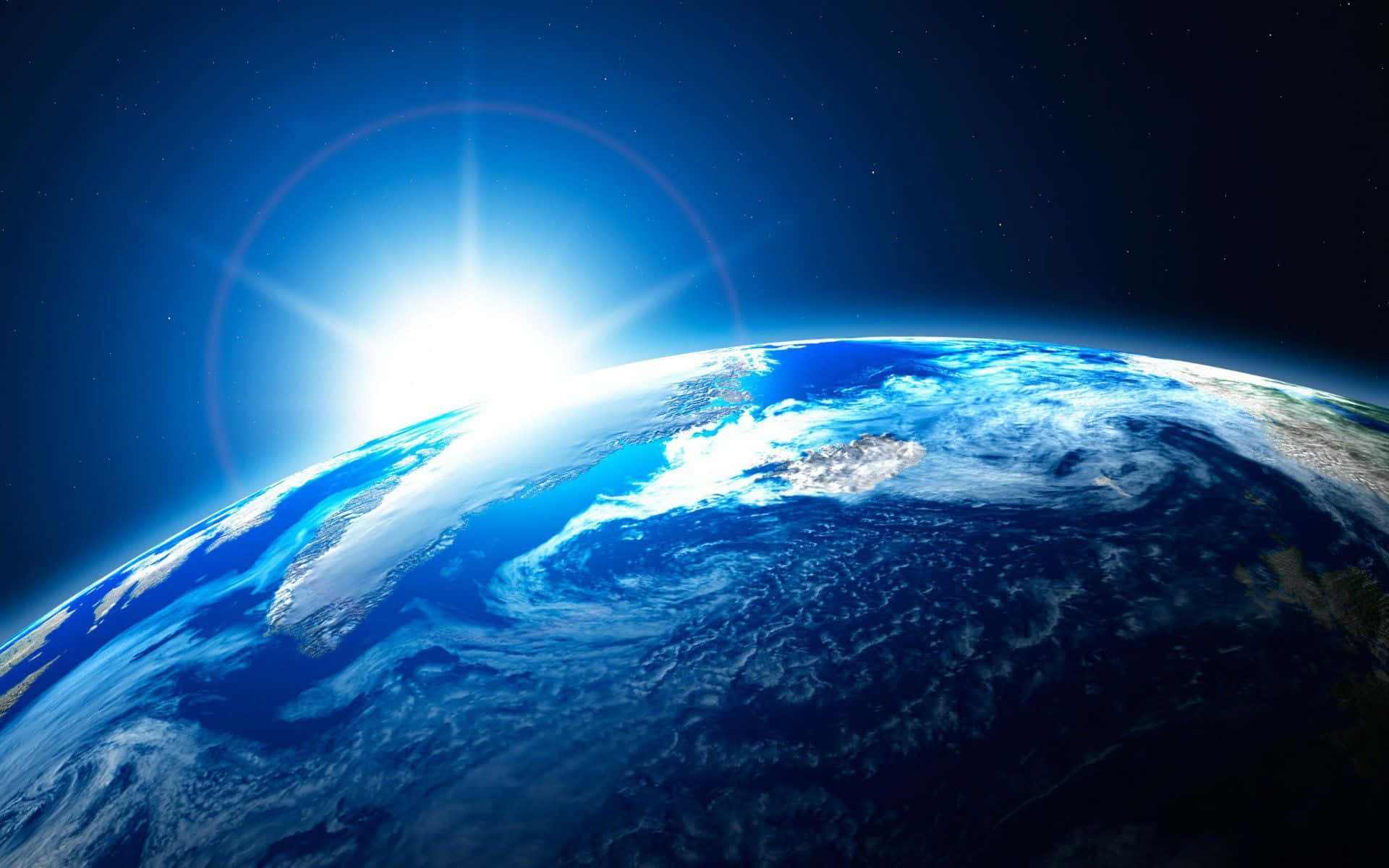 Planet Earth Sun Background