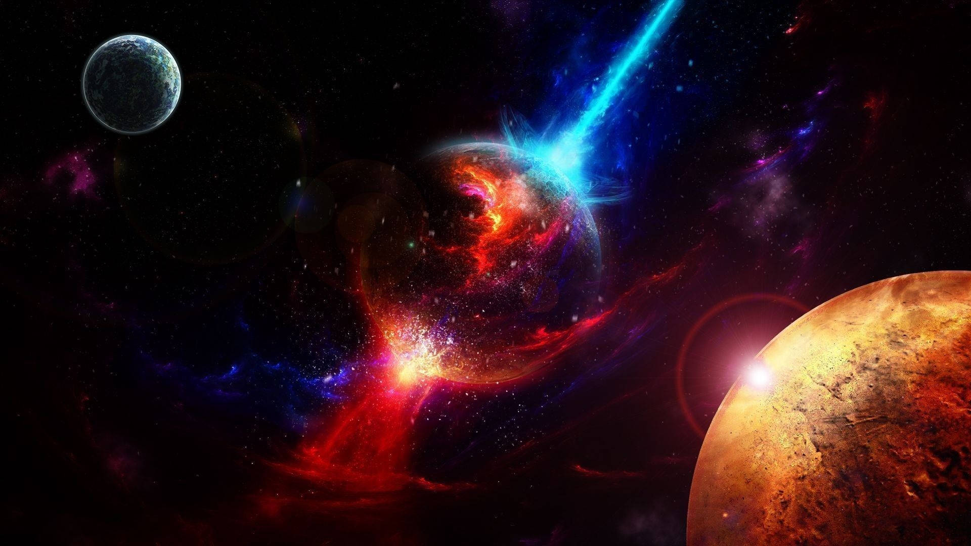 Planet Explosion 1920x1080 Hd Space Background