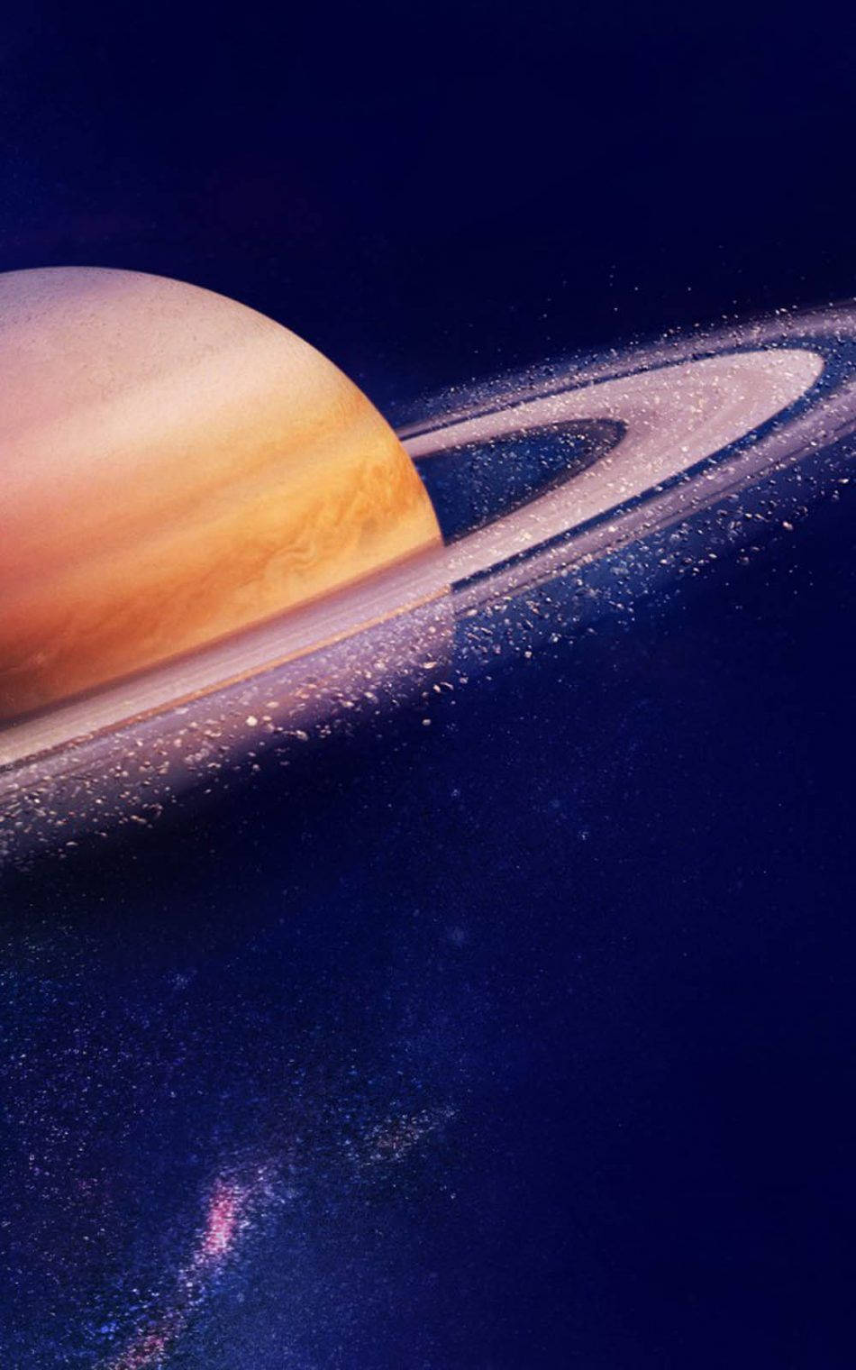 Planet Saturn Rings Background