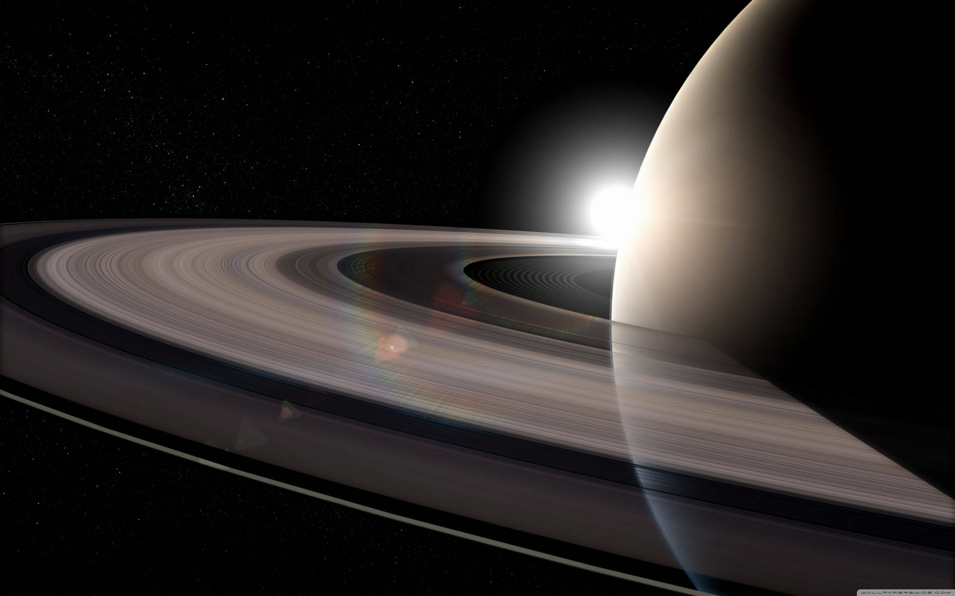 Planet Saturn Rings Background
