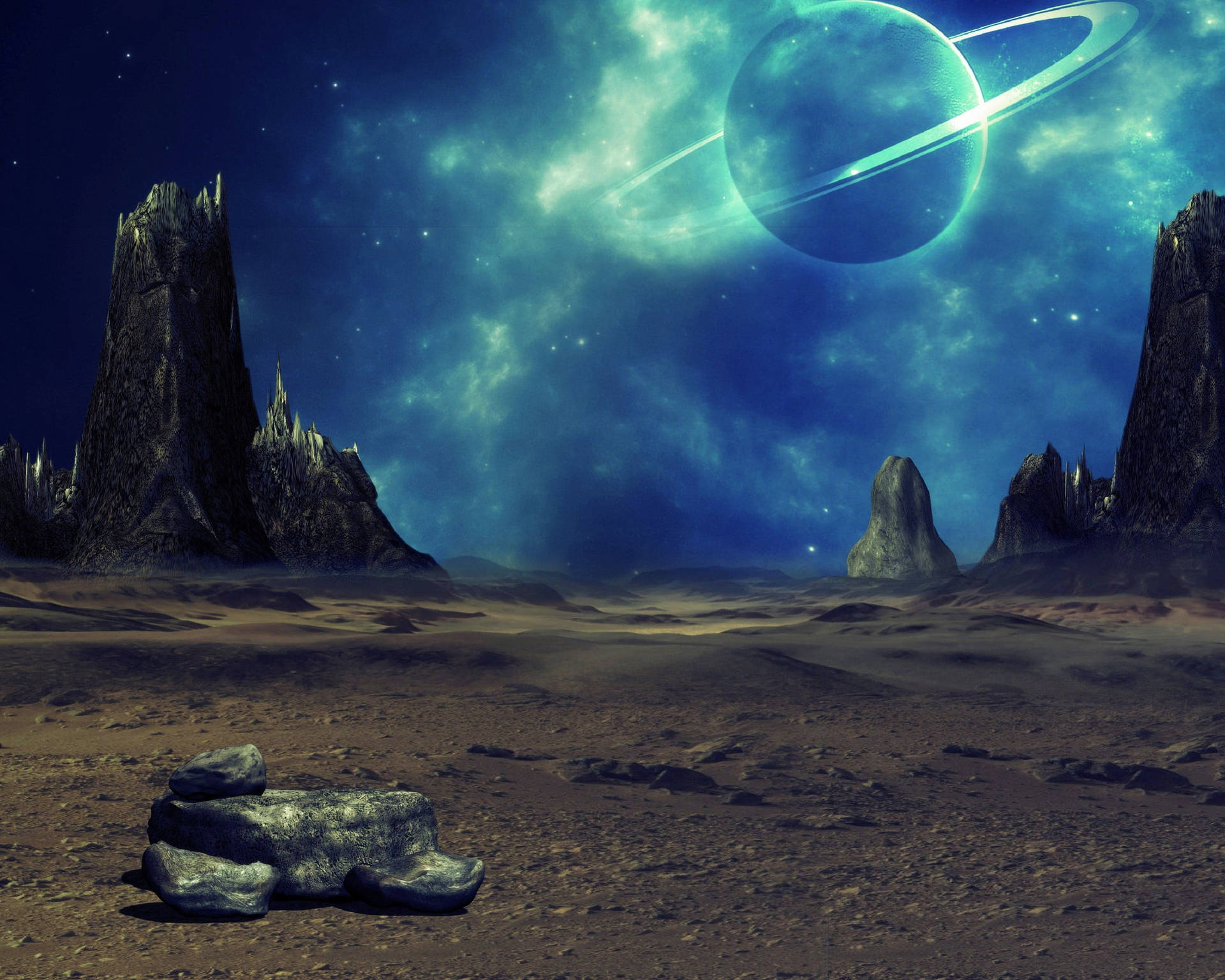 Planet Surface In Space Background Background