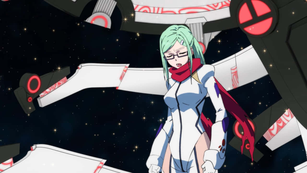 Planet_ With_ Anime_ Space_ Battle_ Scene Background