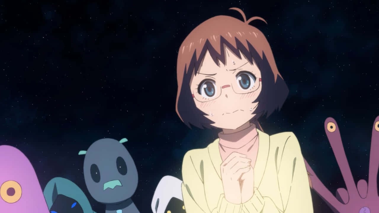 Planet_ With_ Character_and_ Aliens Background