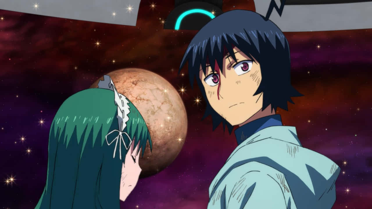 Planet_ With_ Characters_ Space_ Backdrop Background