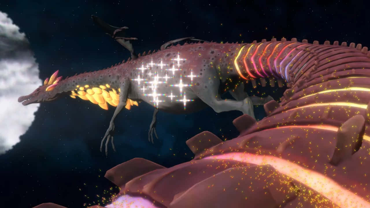 Planet_ With_ Dragon_ Cosmic_ Backdrop Background