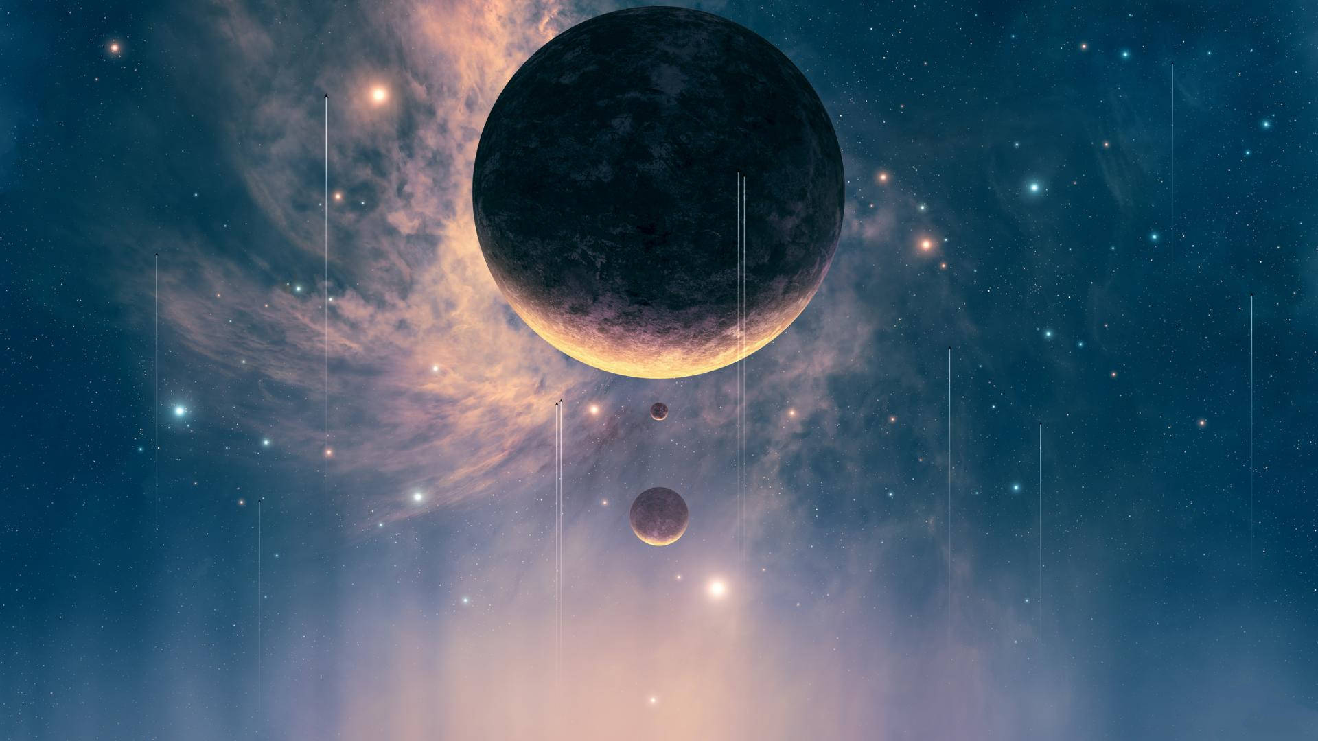 Planets And Stars Space Background Background